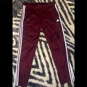 Size Large Burgundy fitted ADIDAS JOGGERS